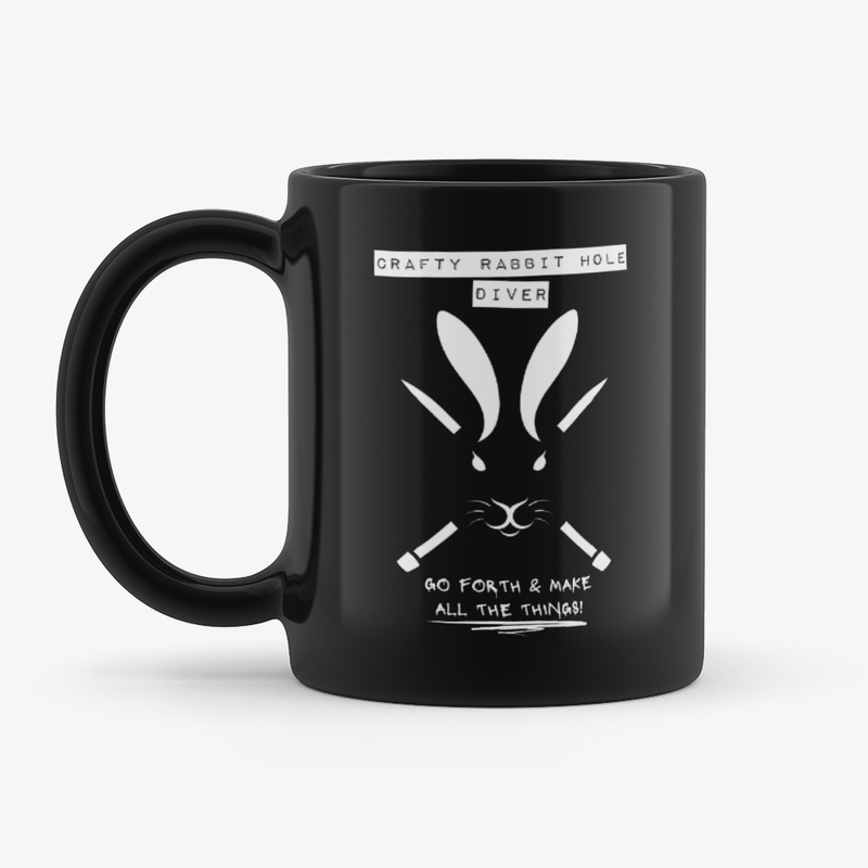 Crafty Rabbit Hole Diver - Mug (Black)