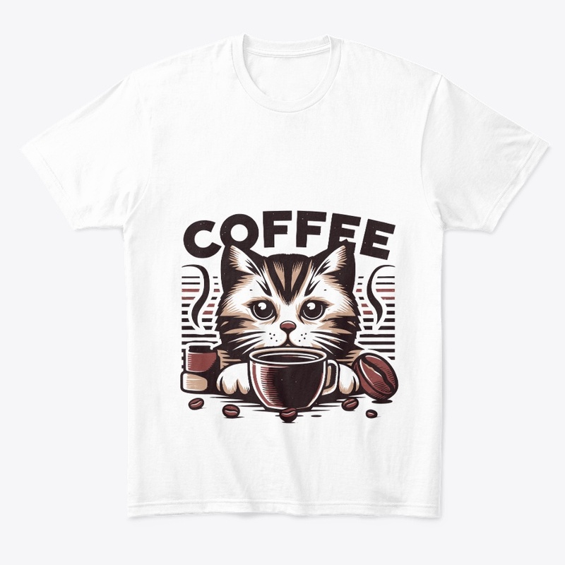 coffee cat love t shirt design