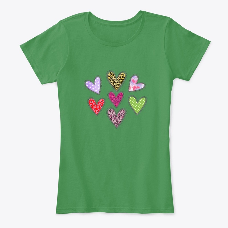 Heart shape t-shirt design