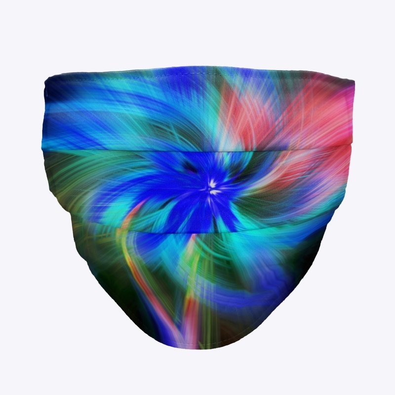 Abstract swirl face mask covering