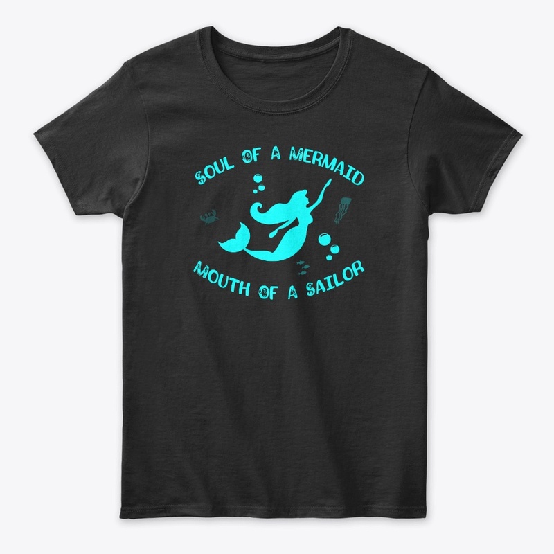 Mermaid Sailor Mouth Funny Cute Tee 