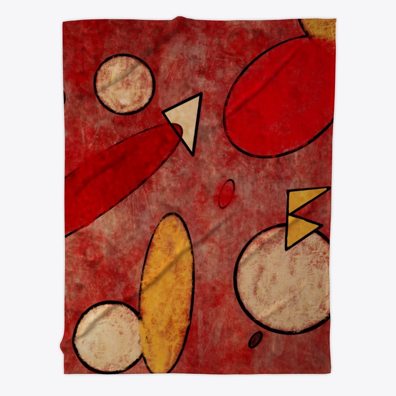 Circular Pattern Abstract Red Fall Tee
