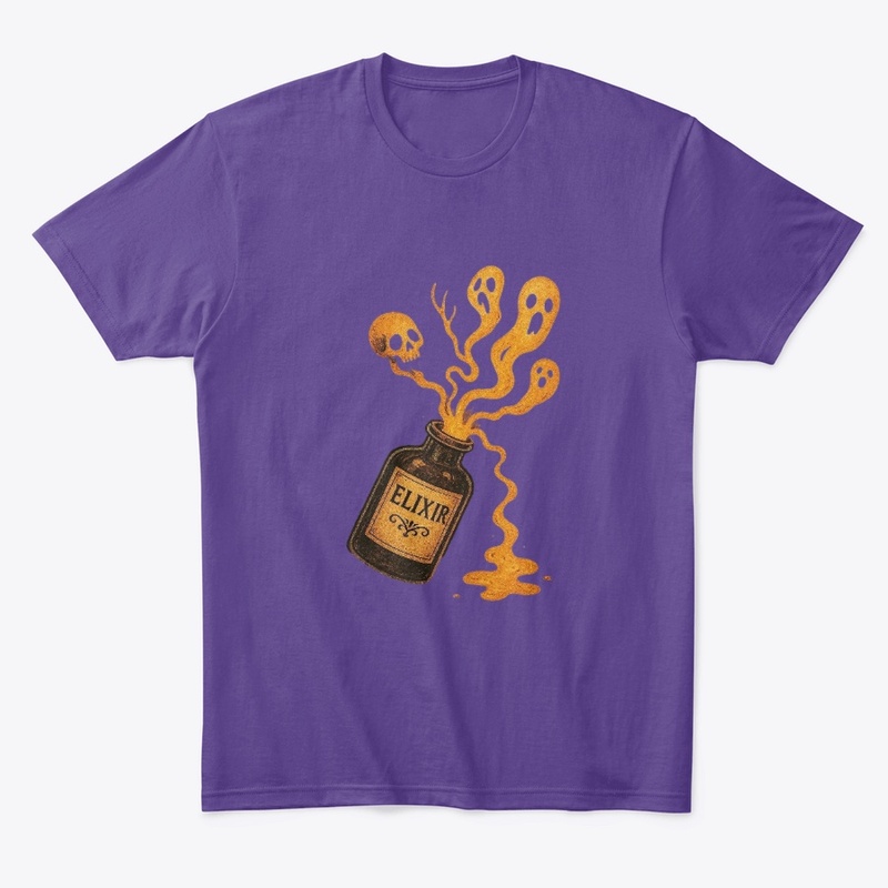 Vintage Horror Art Glowing Bottle 