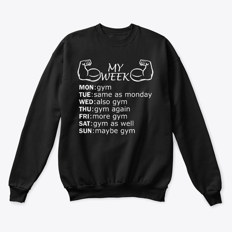 gym lover funny week split gym rat