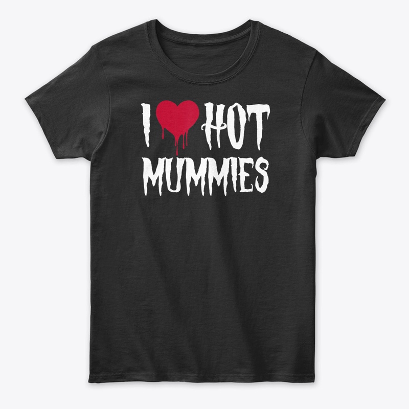 Funny Halloween Red Heart Mummies   I Lo