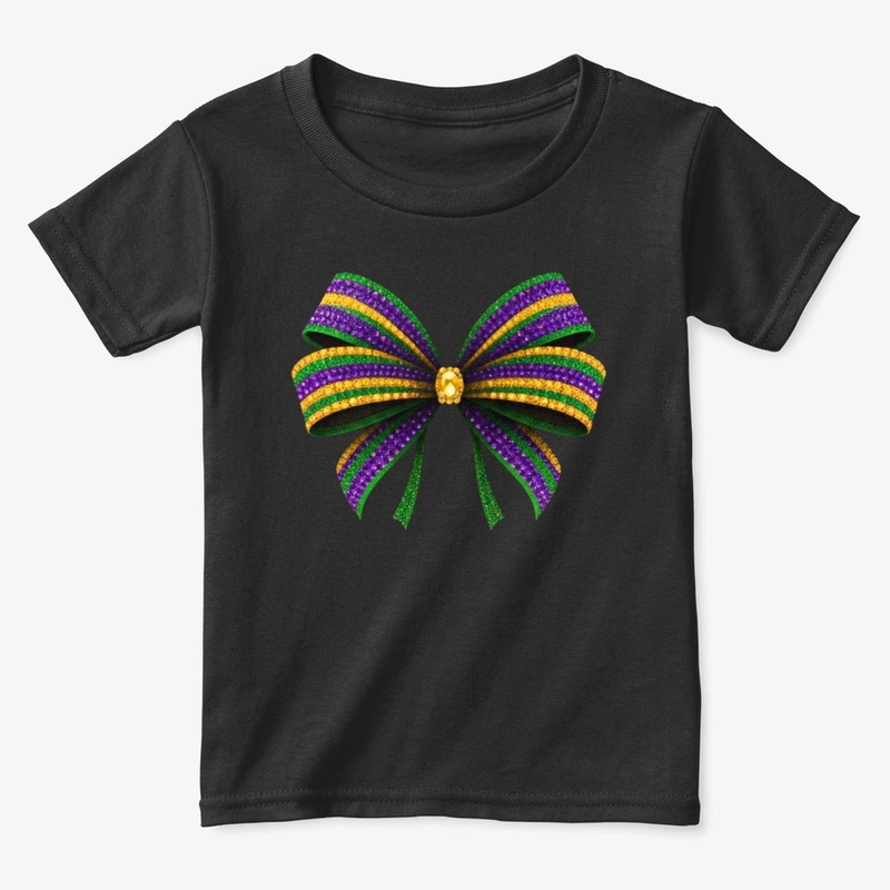 Rhinestones Mardi Gras Bow