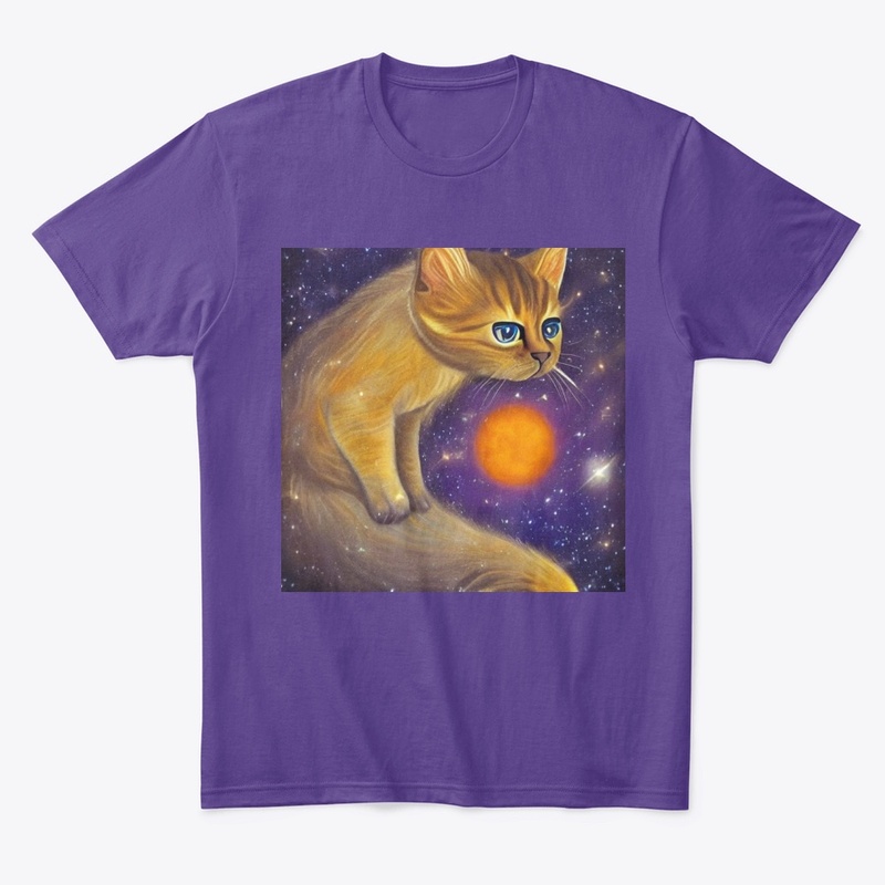 A funny cat in space