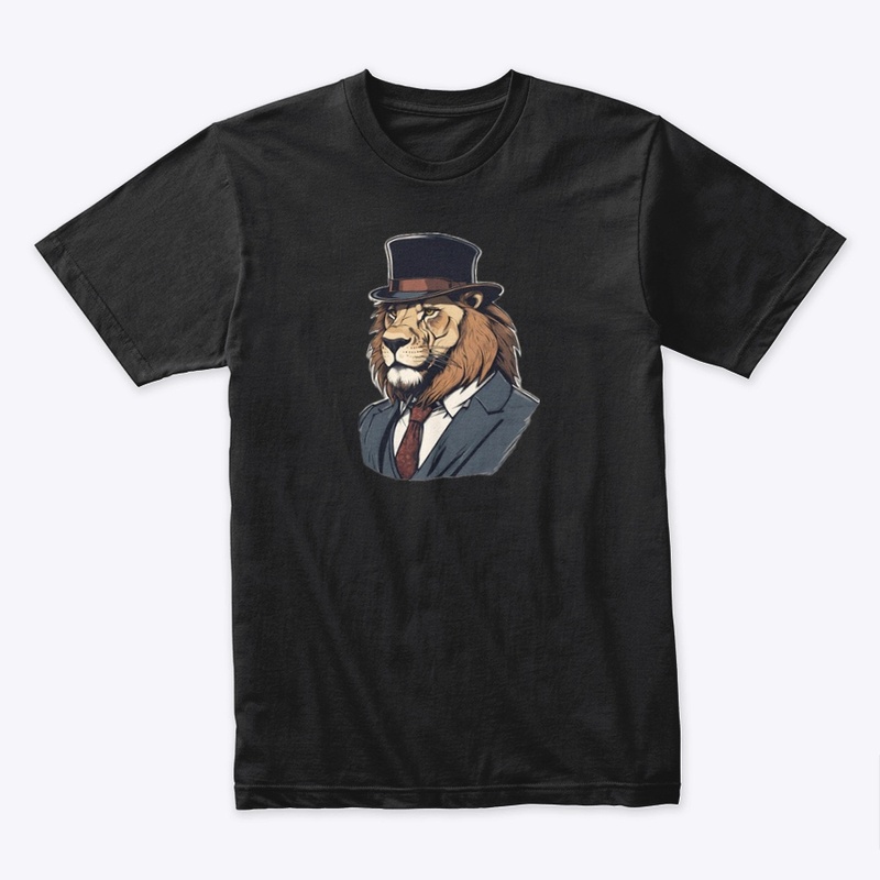 "Regal Roar: The Dapper Lion"