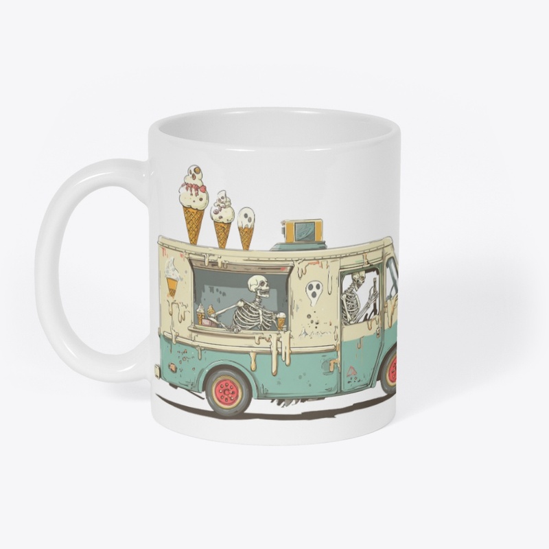 Spooky Skeleton Ice Cream Truck