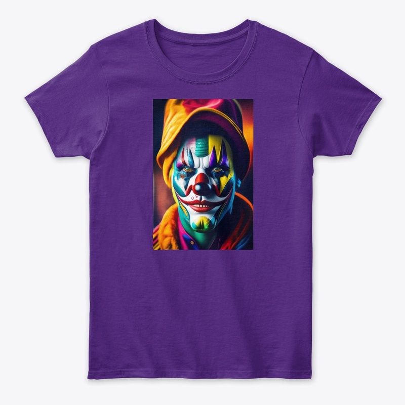 Scary Clown Sleeves Fantasy  T-Shirt