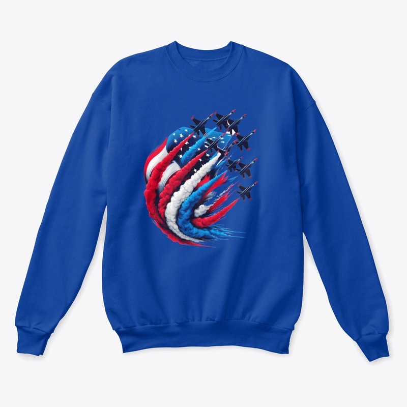 Red White Blue Jets Patriotic Military