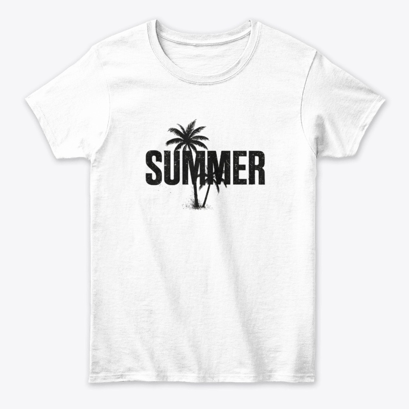 Grunge Palm "SUMMER" Silhouette Design