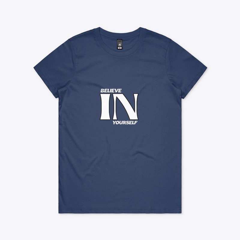 Printed ' believe in yourself ' shirts