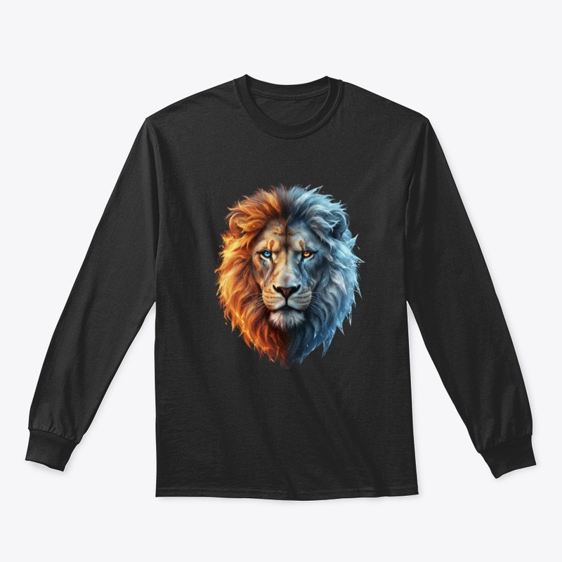 Fire and Ice Lion Face