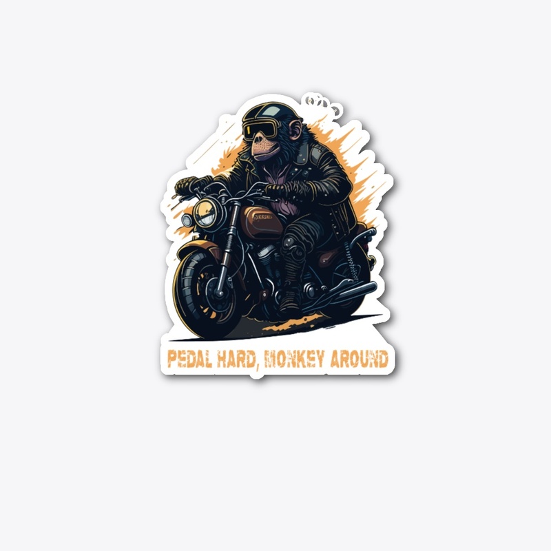  Cool Monkey ,pedal hard, Funny Animal 