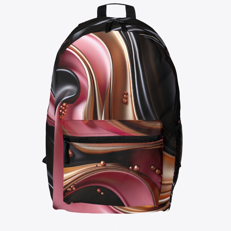 Pink Gold Black Swirls