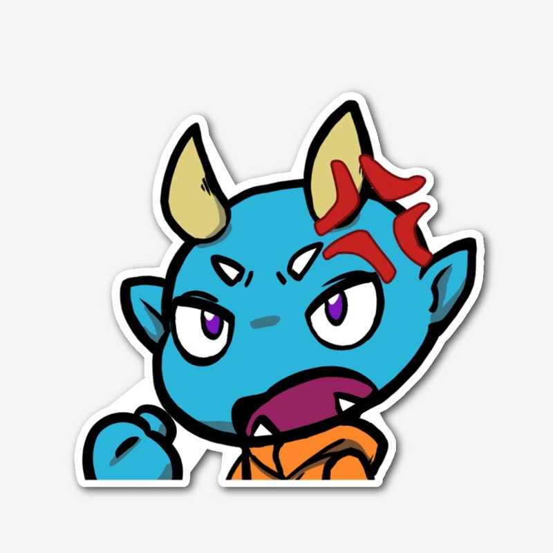 Oni Boi Rage Sticker