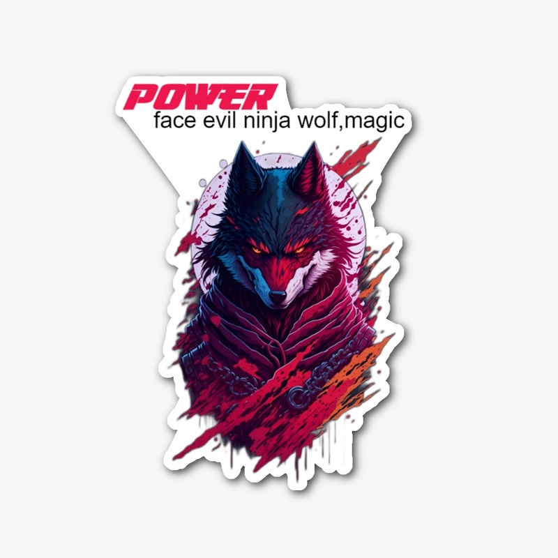  Face evil ninja wolf,magic