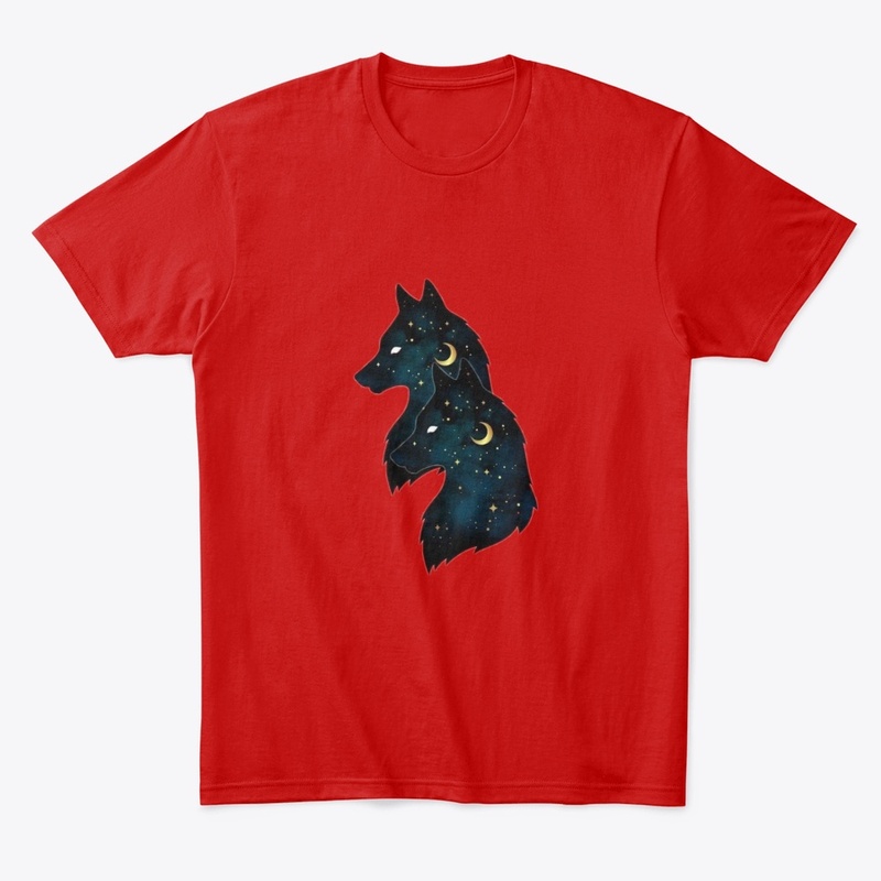 Two wolf logo T.shirt 