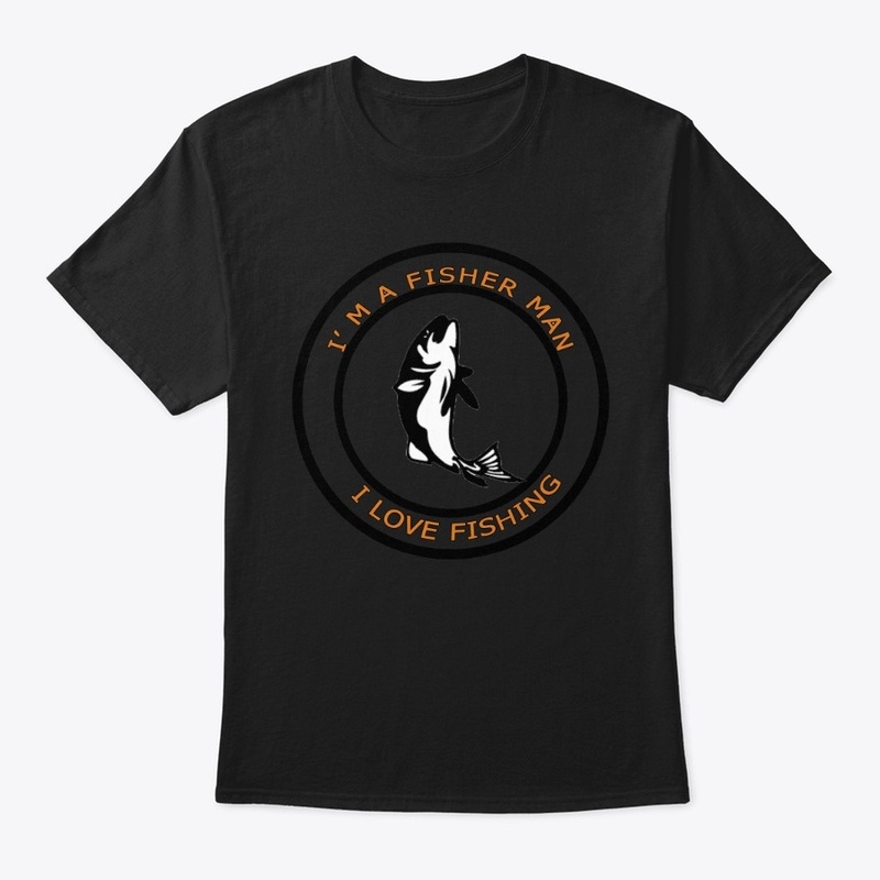T shirt fishing man 