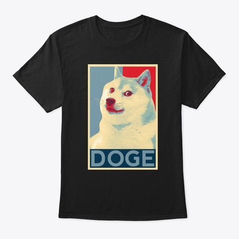 Legendary Doge! Black T-Shirt Front