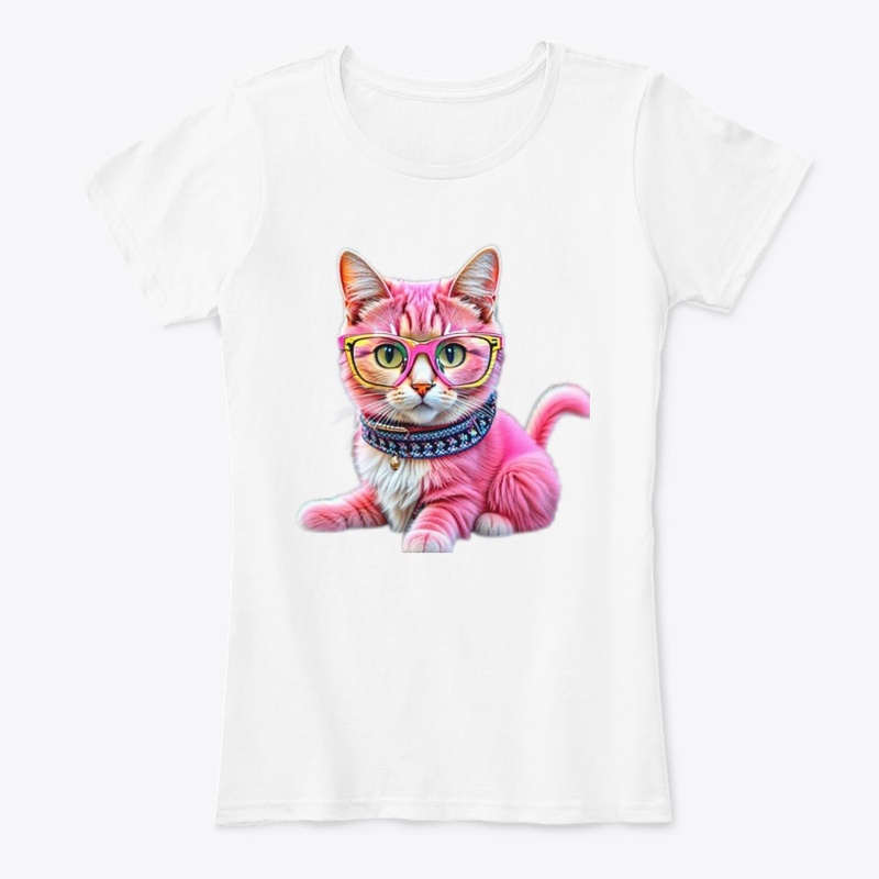Pink Cat in Shades Tee: Feline Fab!