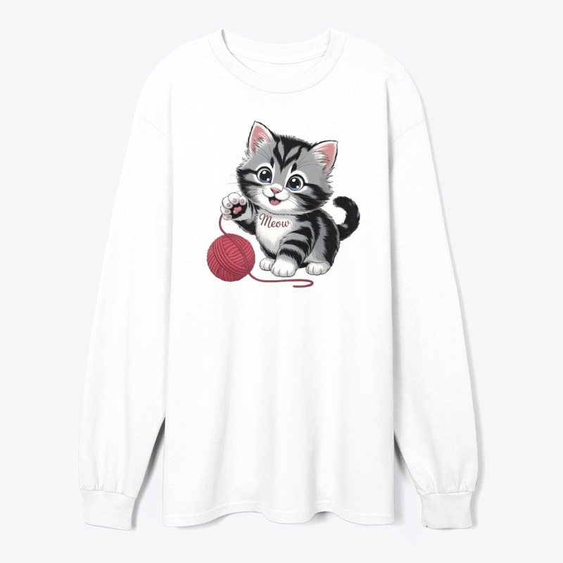 Cat cartoon illustration T-shirt design