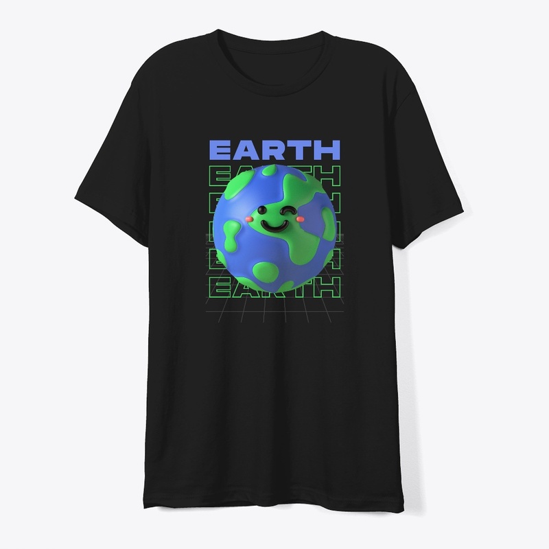 Earth Graphic Black T-Shirt