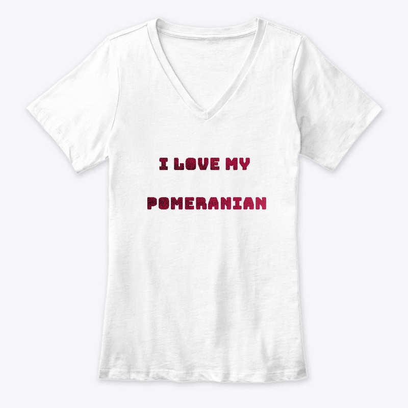 I Love My Pomeranian Red Design