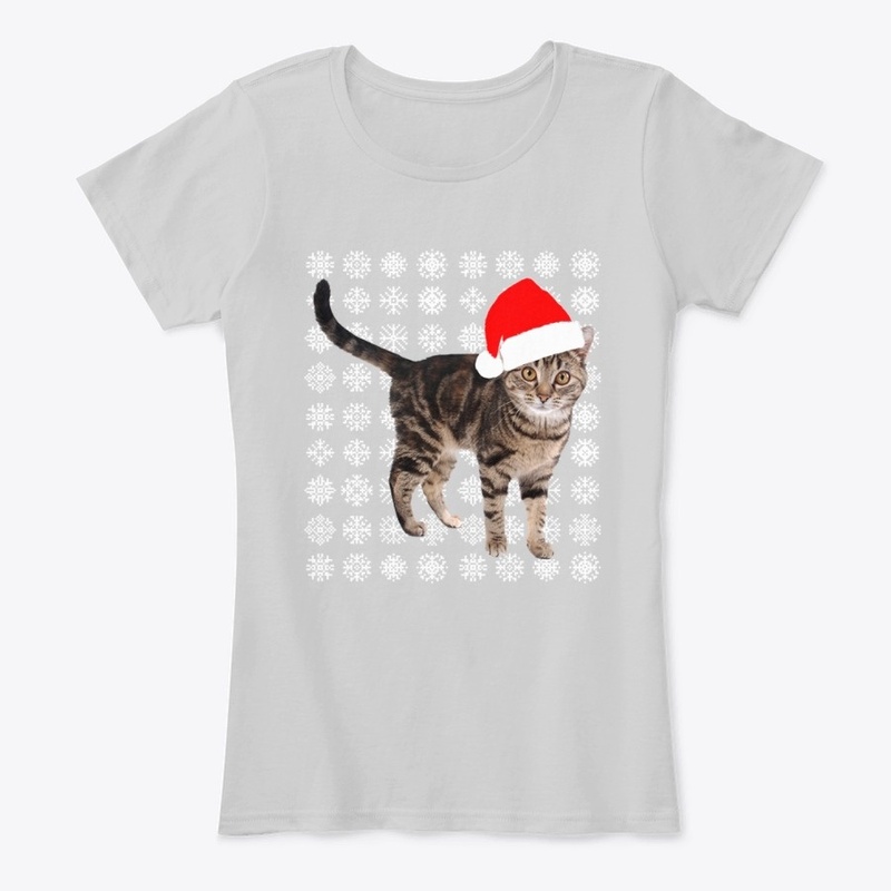 Animals in santa hats christmas cat