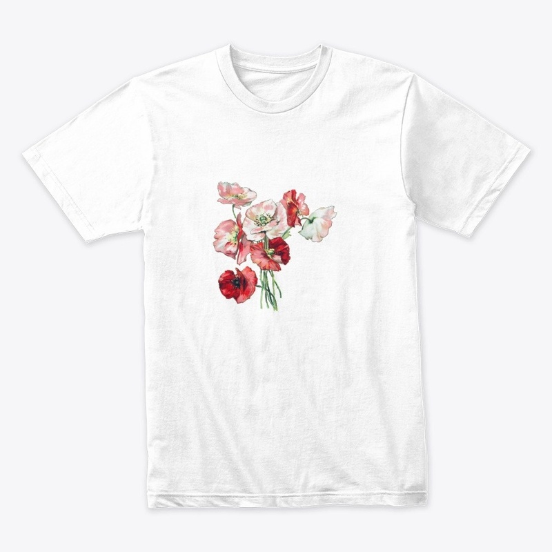 Realistic Red and Pink Flowers Design