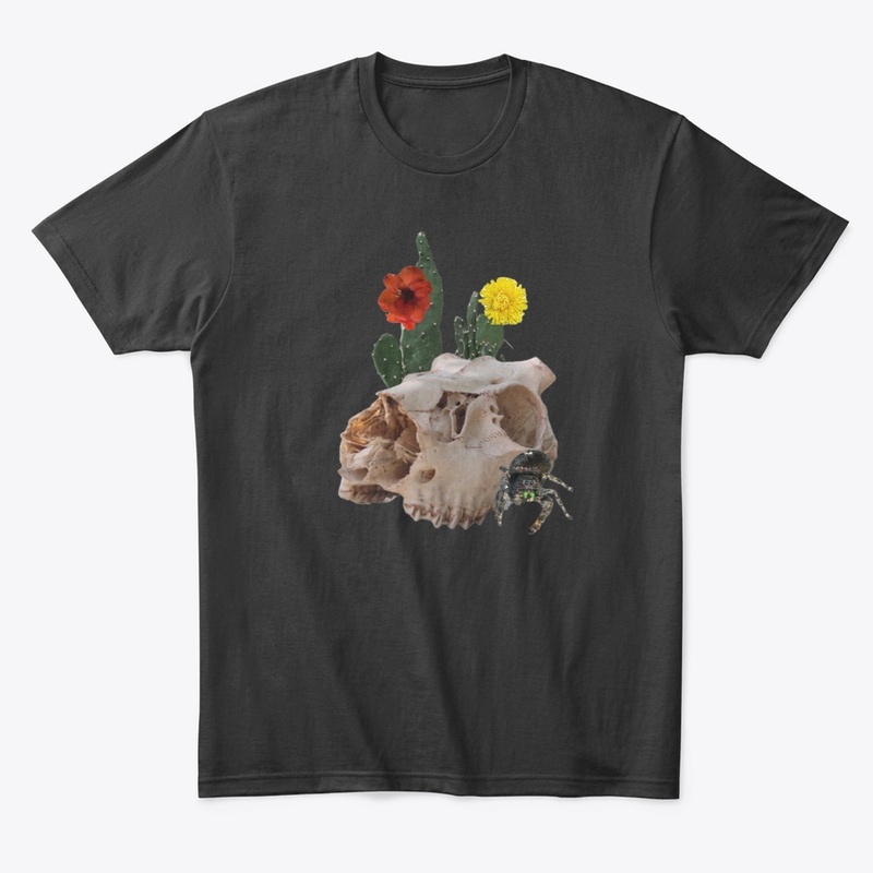 Animal Skull, Cactus, Flowers, Spider