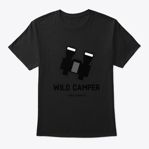 Camping 3 Sm7c Black T-Shirt Front