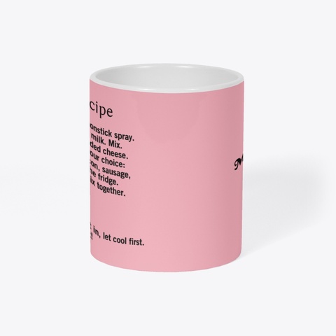 Make It In A Mug! Omelet Recipe Pastel Pink Maglietta Right