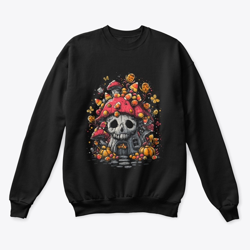 Cute Skull Mushroom House