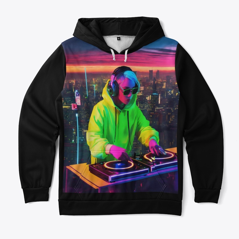 "DJ Poster Print on  Hoodie "