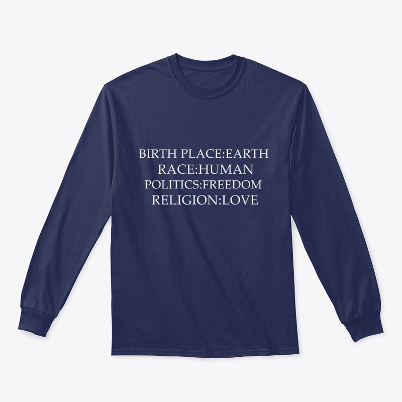 Human Shirt, Birth Place Earth