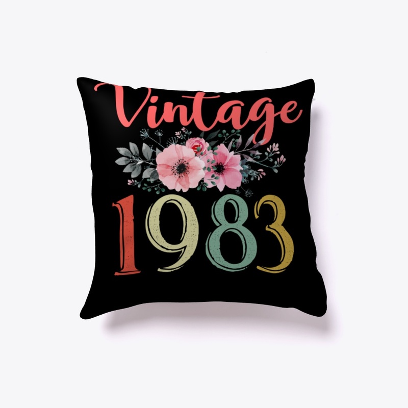 Vintage 1983 Floral 37th Birthday Gift