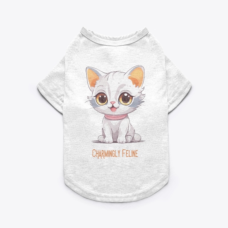 Cute White Kitten with Big Eyes