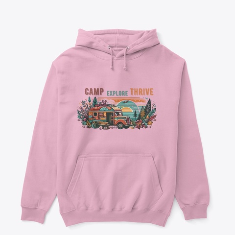 Camp Explore Thrive Light Pink Camiseta Front