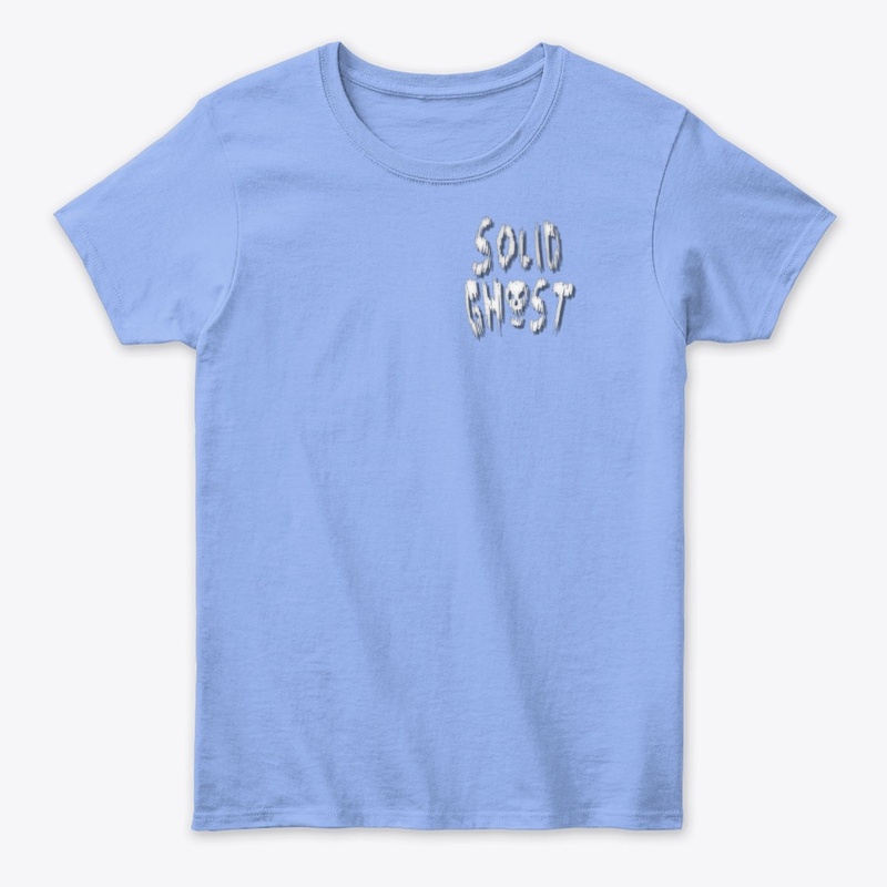 Solid Ghost Skull logo crew T-shirt