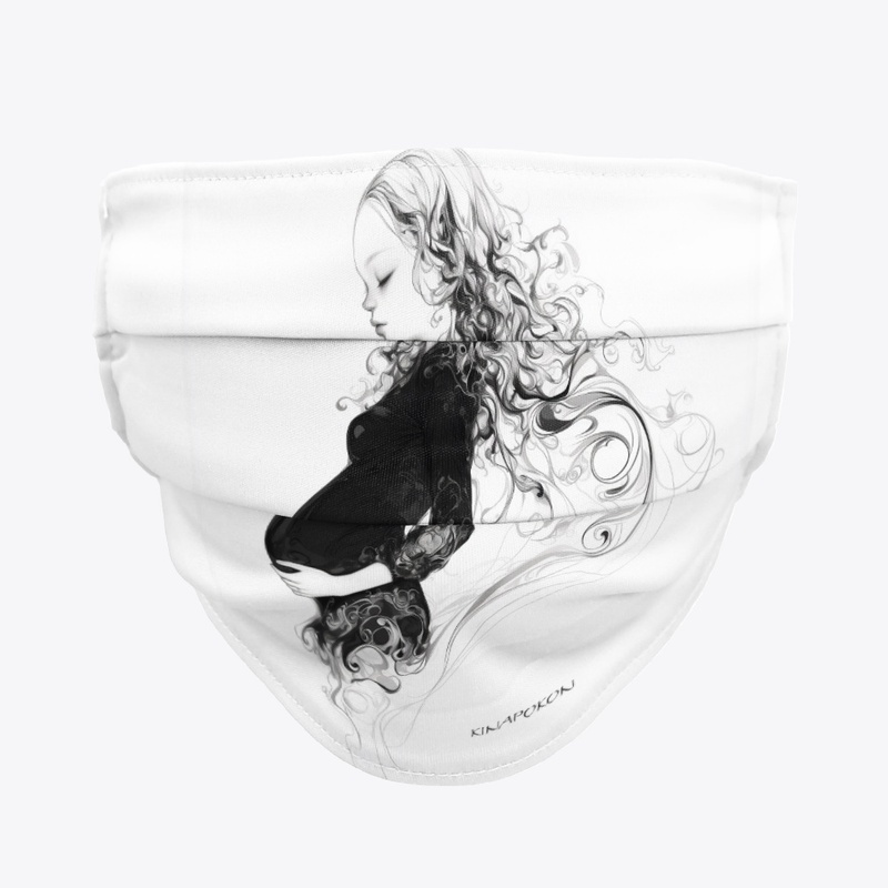 Mystical Motherhood - B&W Pregnancy Art