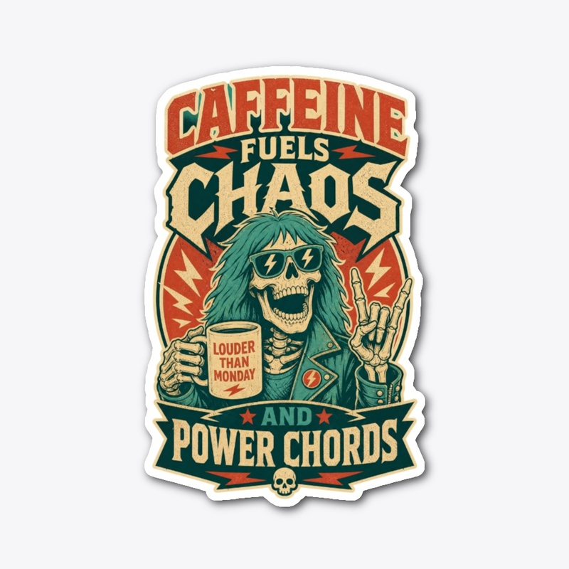 Caffeine Fuels Chaos Rock Tee