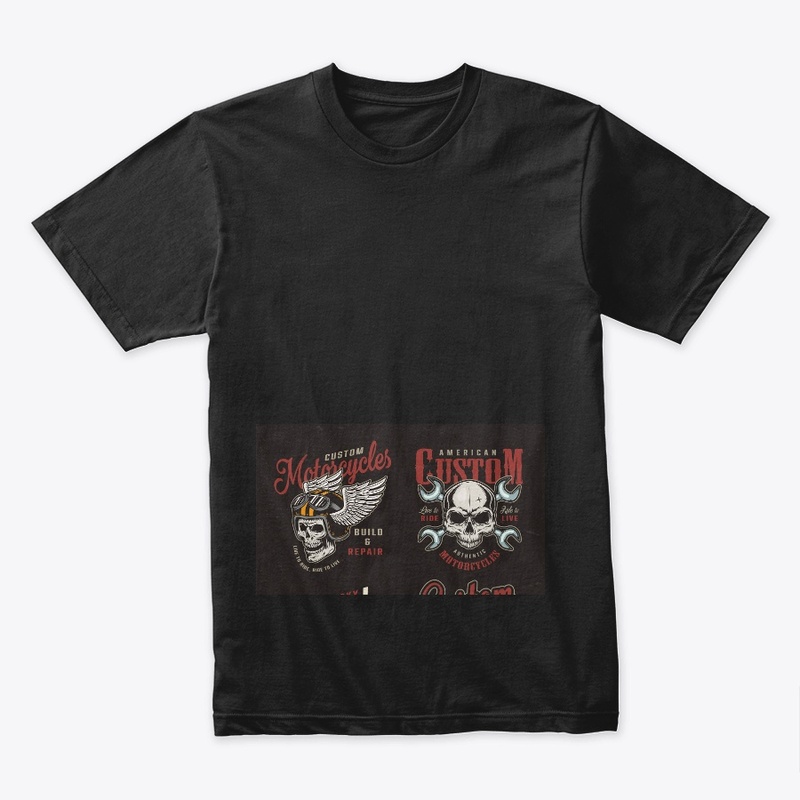 Skeleton Motorcycle T-Shirt Design 
