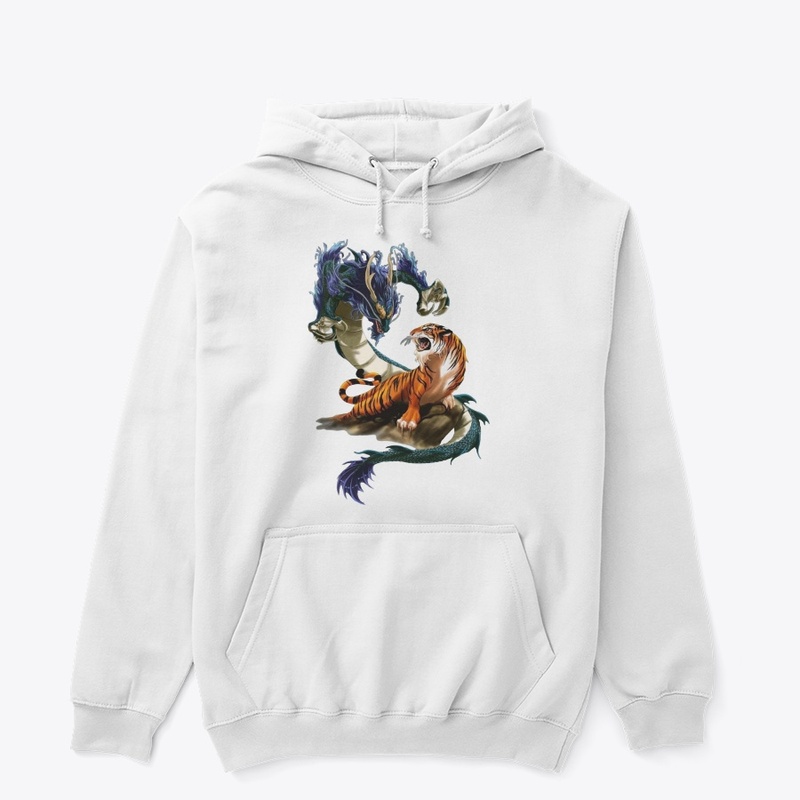 Tiger and dragon design T-shirt