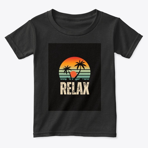 Relax Black T-Shirt Front