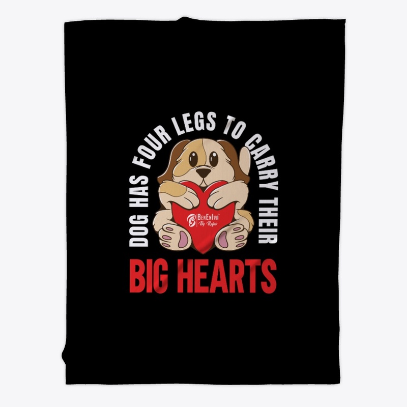 Big Hearted Dogs Black T-Shirt