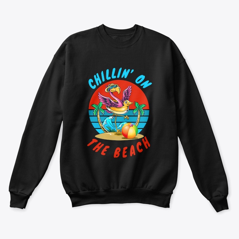 Chillin’ On The Beach  - Fun Flamingo