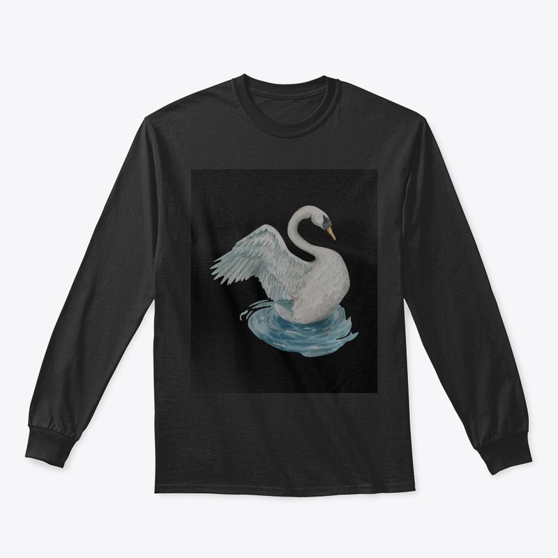 a swan t-shirts and hoodies for girls 