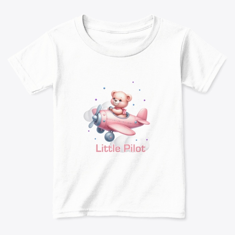 Little Pilot bear kids t-shirt